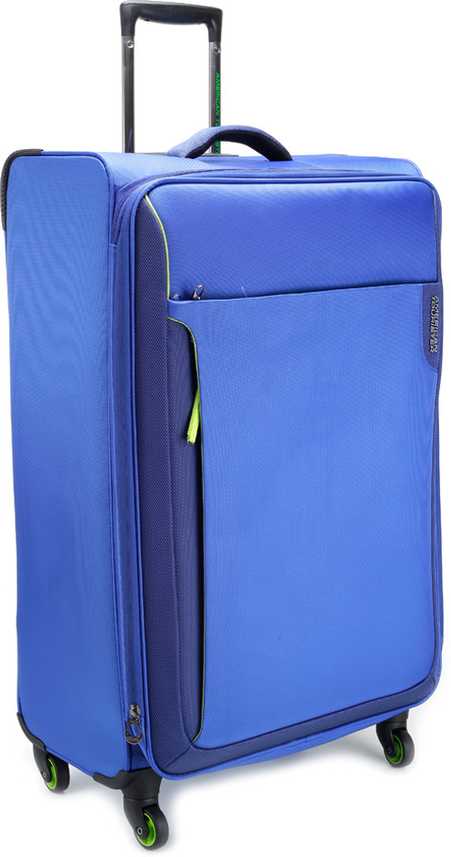 American Tourister Applite Expandable Check In Suitcase 32 Inch Blue Price In India Flipkart Com