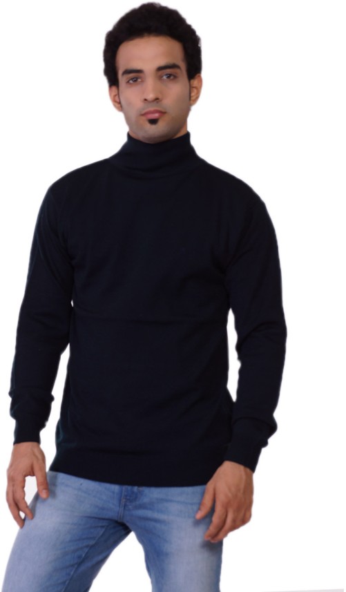 mens black turtle neck sweater