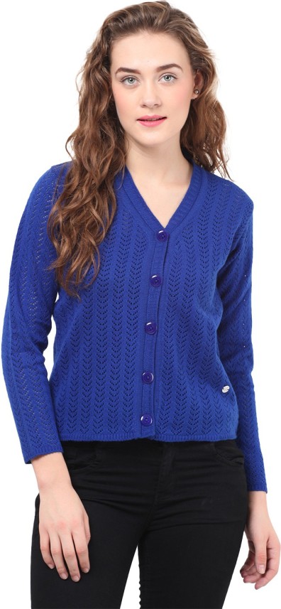 royal blue v neck sweater women's