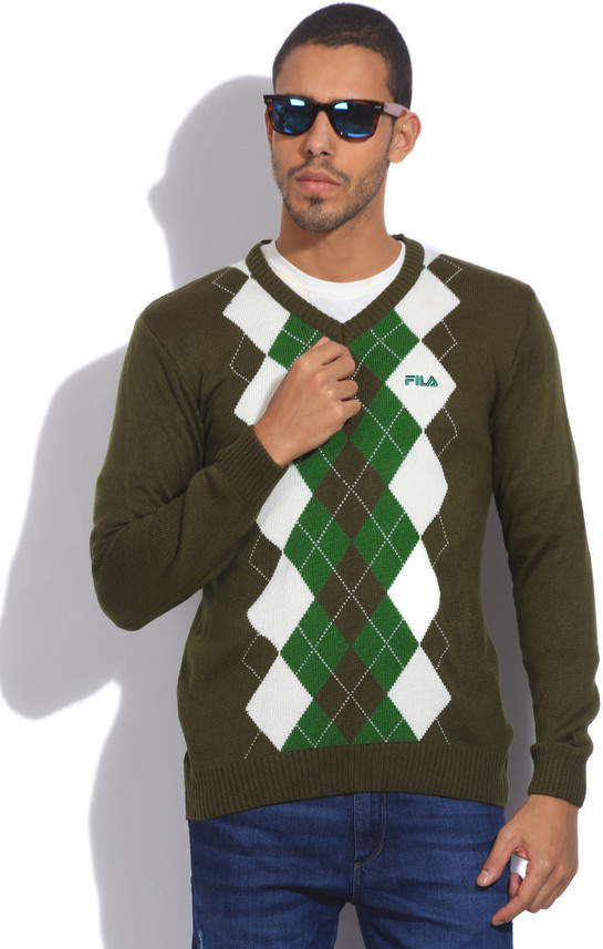 fila v neck sweater
