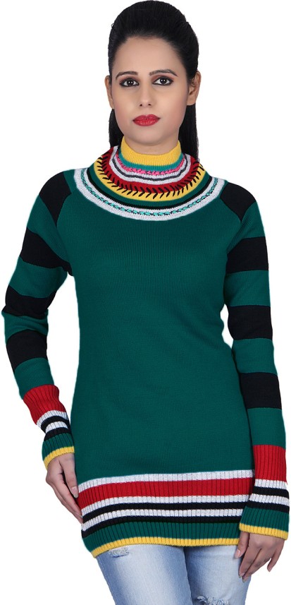 dark green polo neck jumper womens