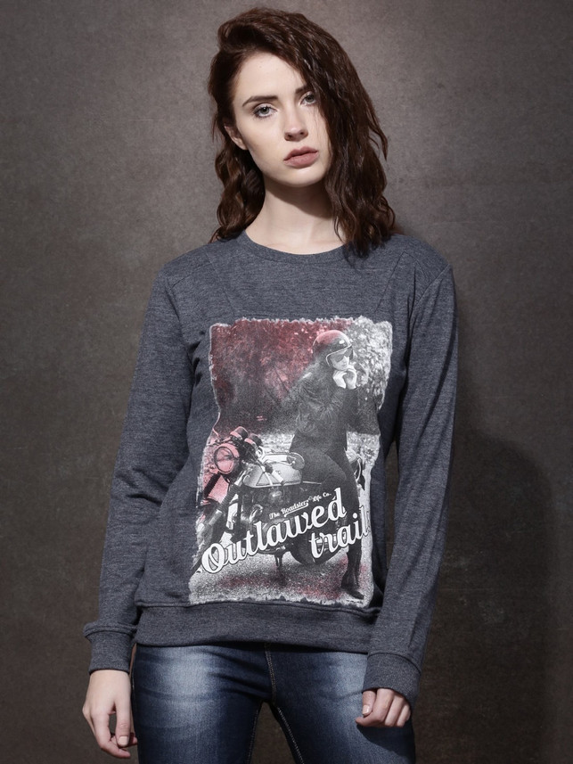 Full Sleeve Printed Women Sweatshirt 