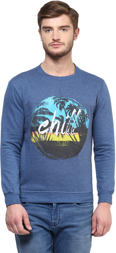 Full Sleeve Floral Print Men Sweatshirt 