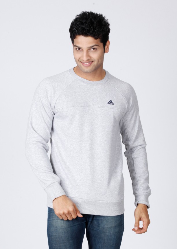 adidas full sleeve solid men's sweatshirt