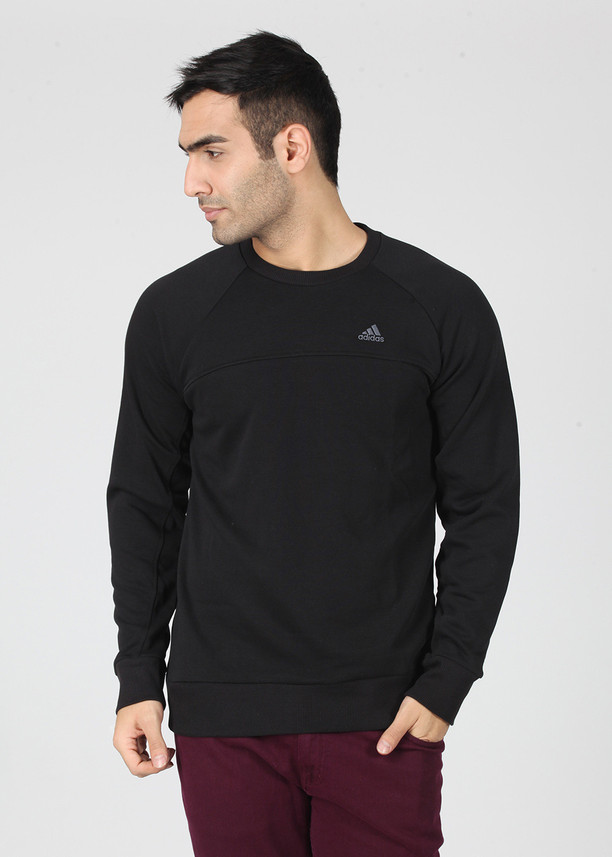 adidas full sleeve solid men's sweatshirt