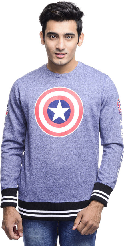 Captain America Full Sleeve Printed Men 