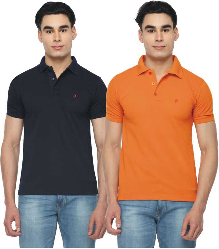 Digo Solid Men Polo Neck Dark Blue Orange T Shirt Buy Dark Blue Orange Digo Solid Men Polo Neck Dark Blue Orange T Shirt Online At Best Prices In India Flipkart Com