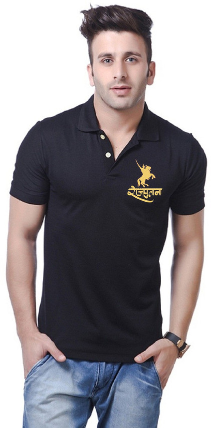 Buy Black Rajputana T-Shirts Self