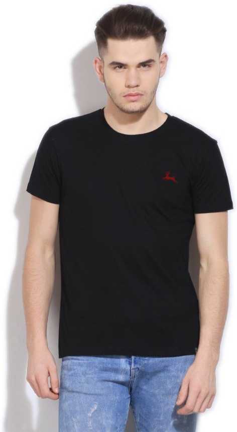 Deer Park Solid Men Round Neck Black T Shirt Buy Black Deer Park Solid Men Round Neck Black T Shirt Online At Best Prices In India Flipkart Com