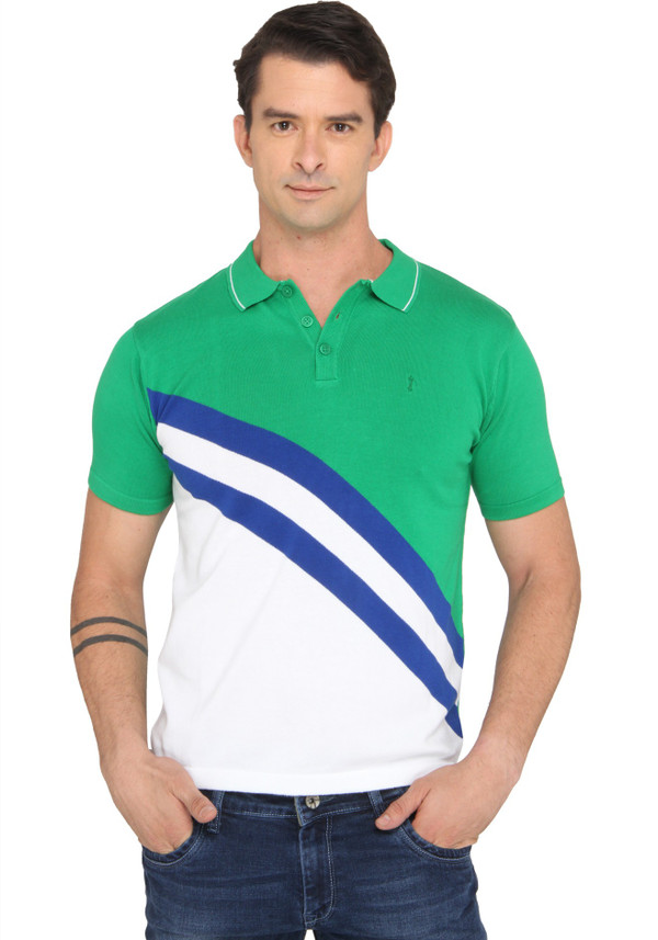 DONEAR NXG Solid Men Polo Neck Green T 