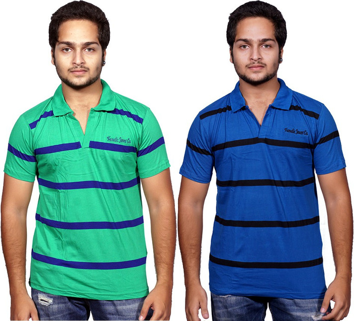 FANATIC Striped Men Polo Neck 