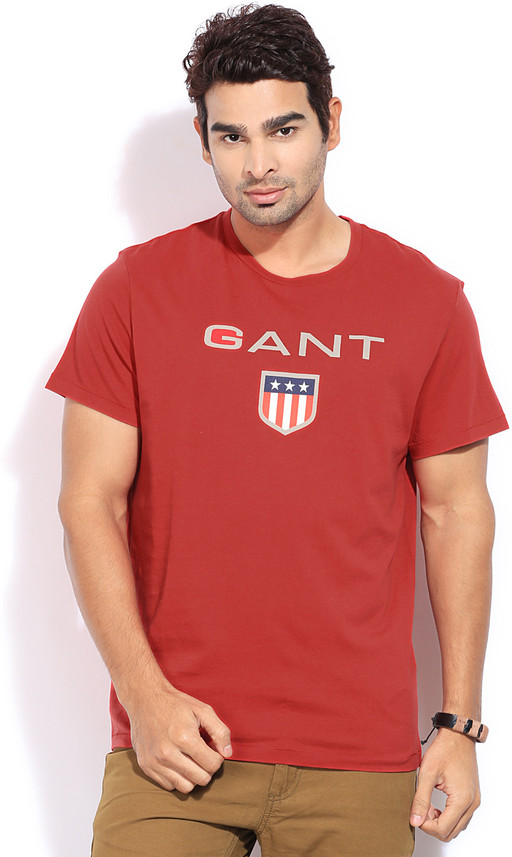 Gant Printed Men Round Neck Red T-Shirt 