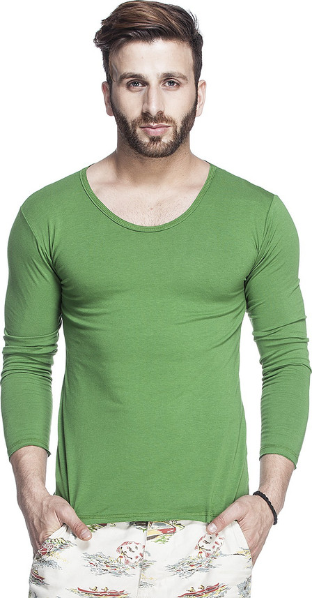 Buy Parrot Green Tinted Solid Men Round 