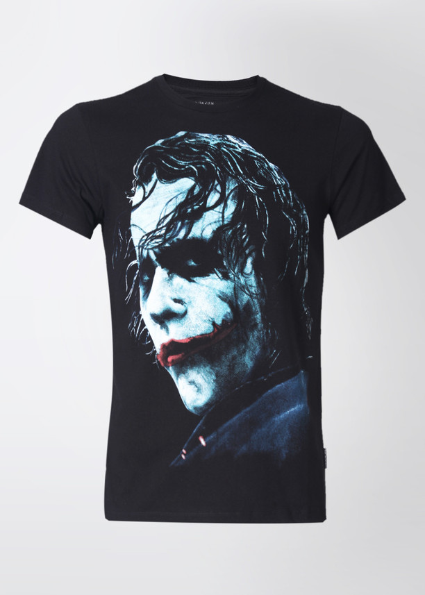 DC COMICS Printed Men Round Neck Black 