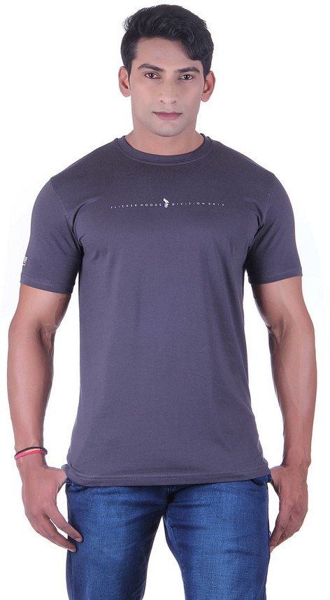 FLICKER HOODS Printed Men Round Neck 
