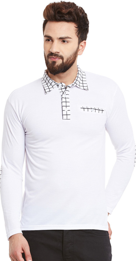 HYPERNATION Solid Men Scoop Neck White 