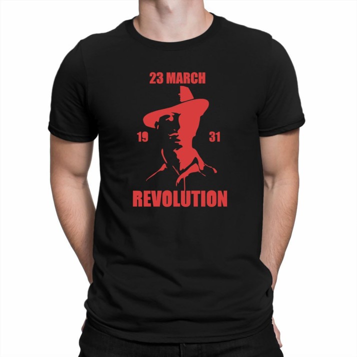 bhagat singh t shirt black