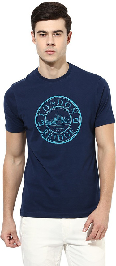 London Bridge Solid Men Round Neck Dark 