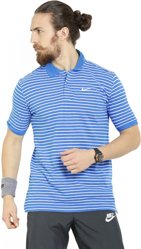 nike striped polo