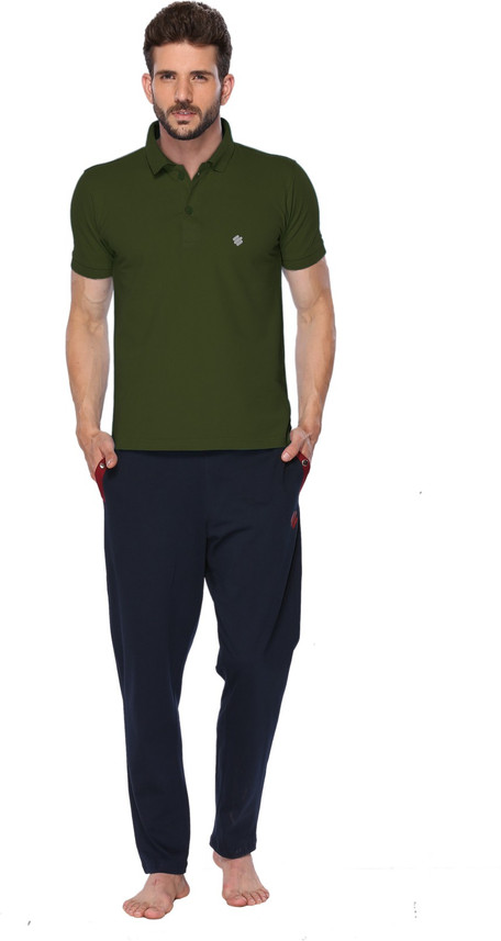 ONN Solid Men Polo Neck Green T-Shirt 