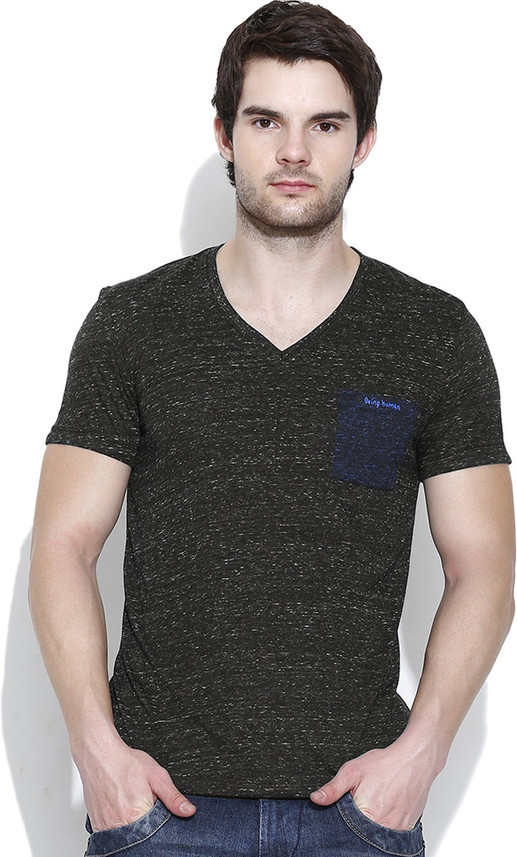 Being Human CLOTHING Solid Men V-neck 