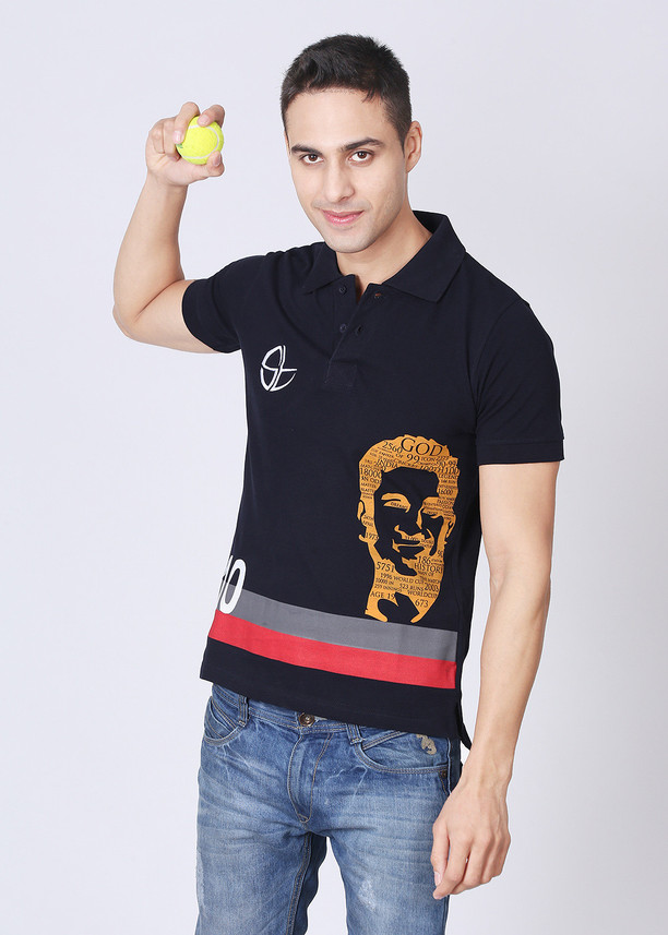 Sachin Tendulkar Printed Men Polo Neck 