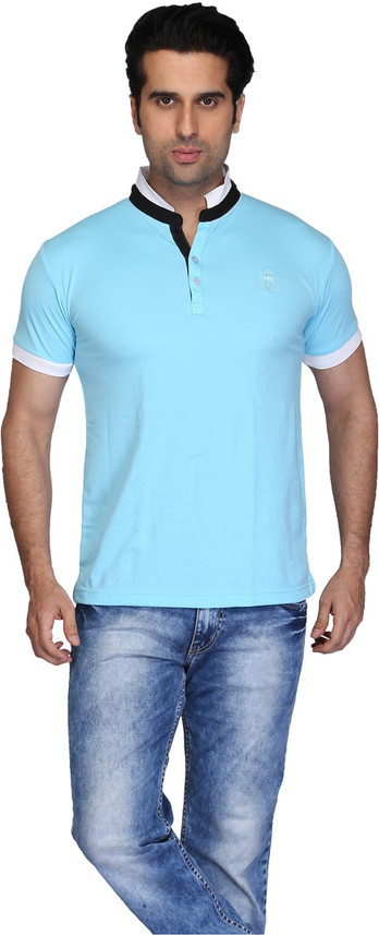 light blue collar t shirt