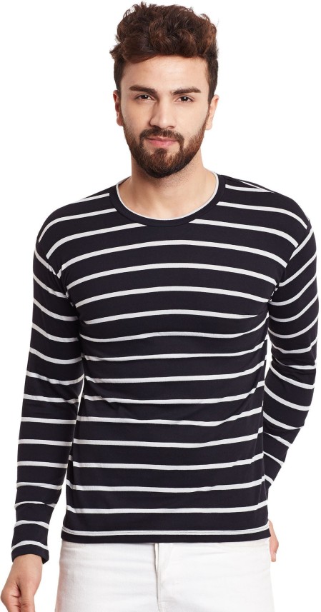 black white striped t shirt