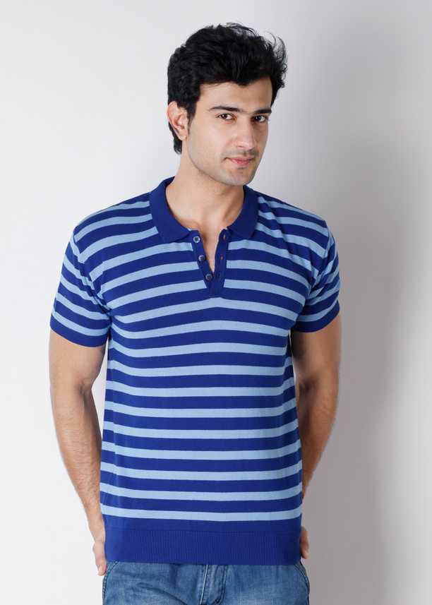 Geoffrey Beene Striped Men Polo Neck Blue T Shirt Buy Blue Geoffrey Beene Striped Men Polo Neck Blue T Shirt Online At Best Prices In India Flipkart Com
