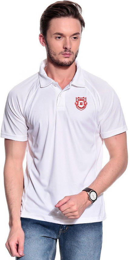 Kings XI Punjab Solid Men Polo Neck 