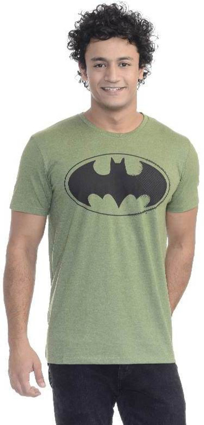 BATMAN Printed Men Round or Crew Green 