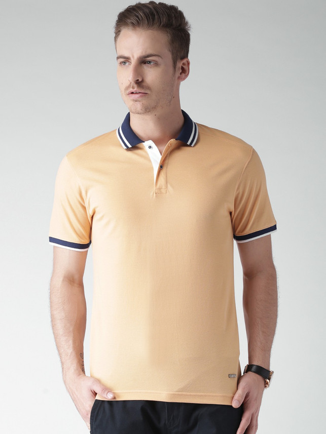 INVICTUS Solid Men Polo Neck Orange T 