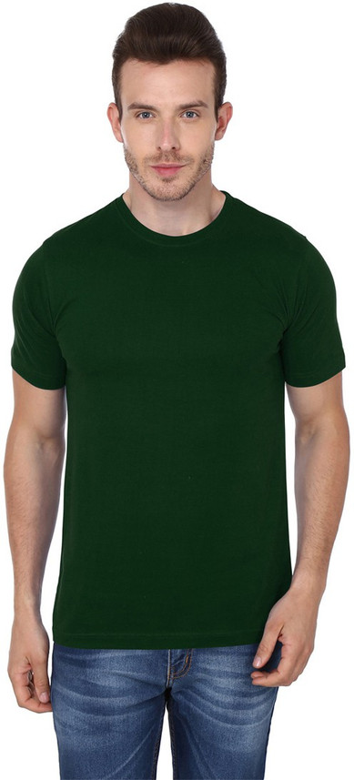 Buy Olive Green 99Tshirts Solid Men 