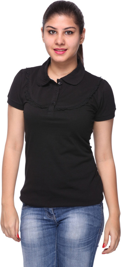girls black polo
