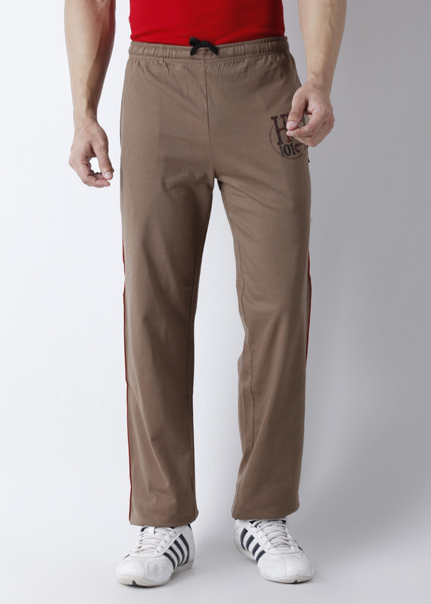 HANES Solid Men Brown Track Pants - Buy 