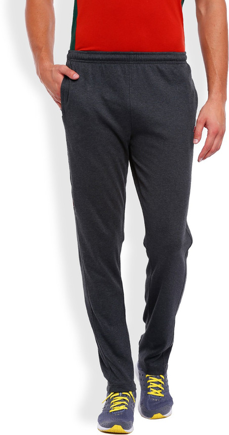 2GO Solid Men Grey, Red Track Pants 