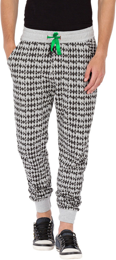 Street Fuel Printed Men Grey Track 