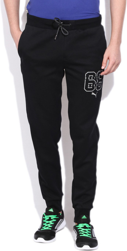 Puma solid men's black track pants Clearance