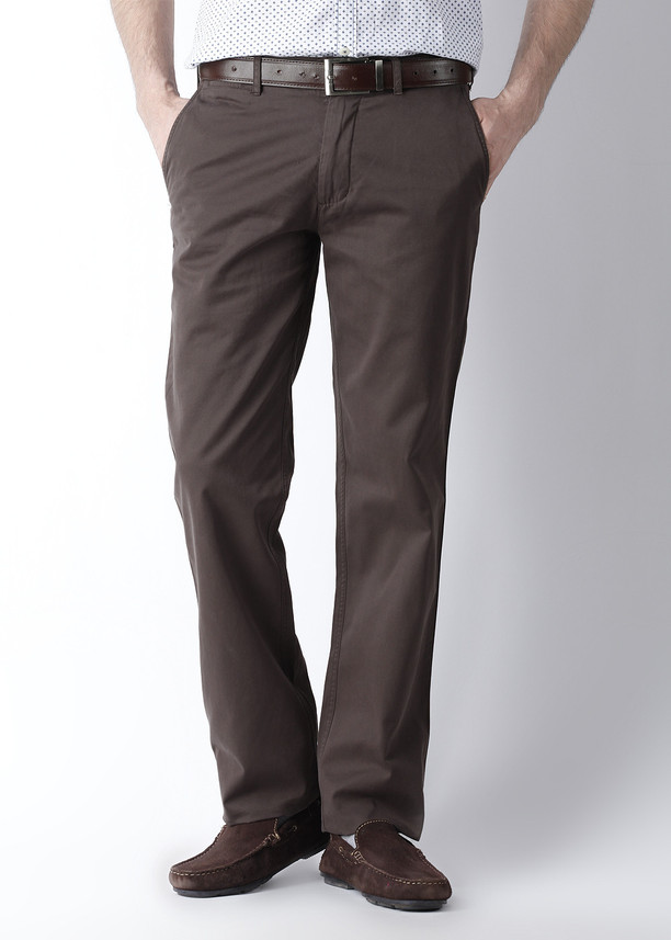 COLORPLUS Slim Fit Men Brown Trousers 