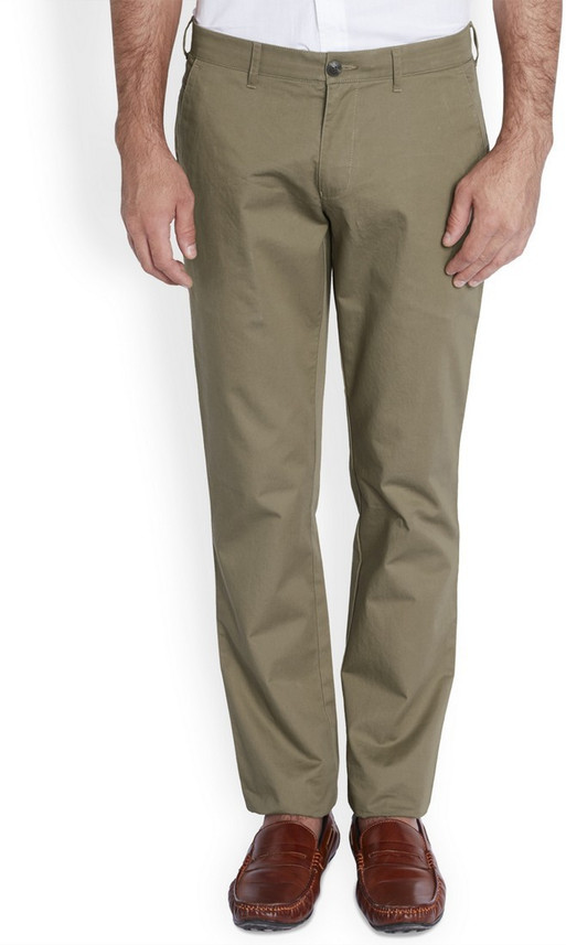 COLORPLUS Slim Fit Men Brown Trousers 