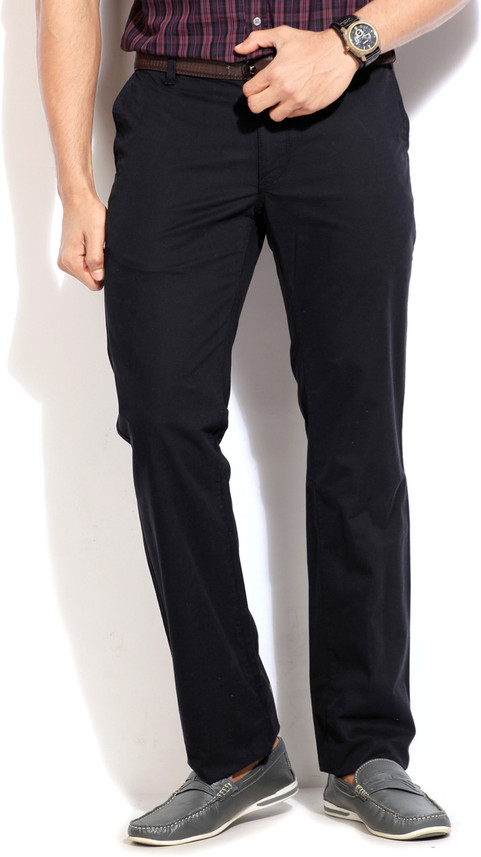 INDIAN TERRAIN Slim Fit Men Black 