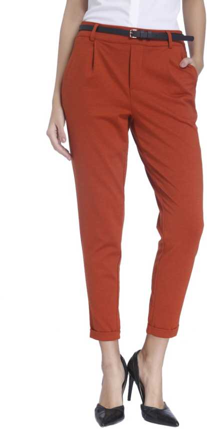 veerboot attent toernooi VERO MODA Slim Fit Women Orange Trousers - Buy Arabian Spice VERO MODA Slim  Fit Women Orange Trousers Online at Best Prices in India | Flipkart.com