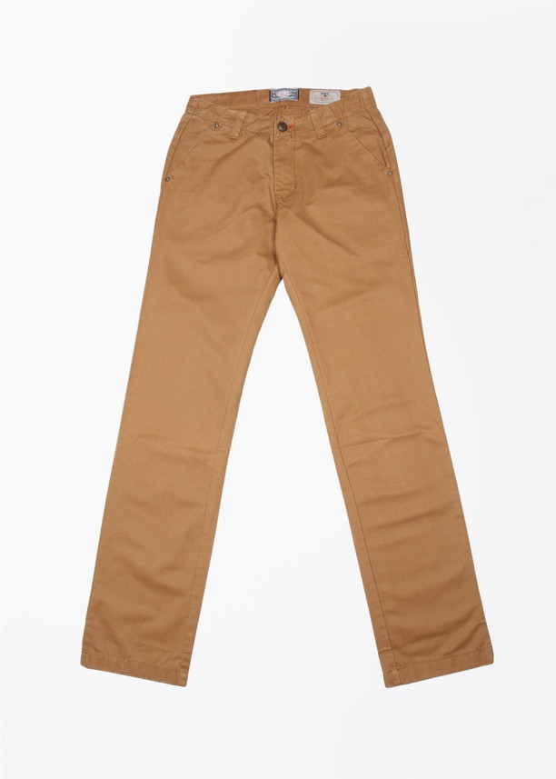 LEE COOPER Slim Fit Men Brown Trousers 