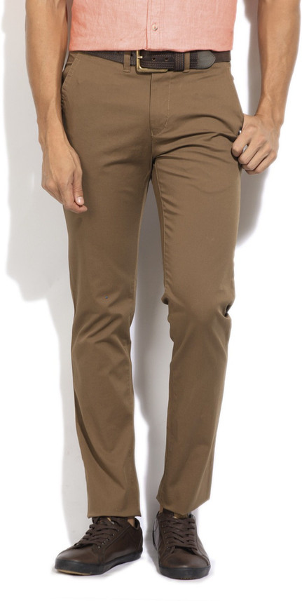 NUMERO UNO Slim Fit Men Brown Trousers 