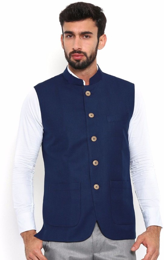 dark blue waistcoat