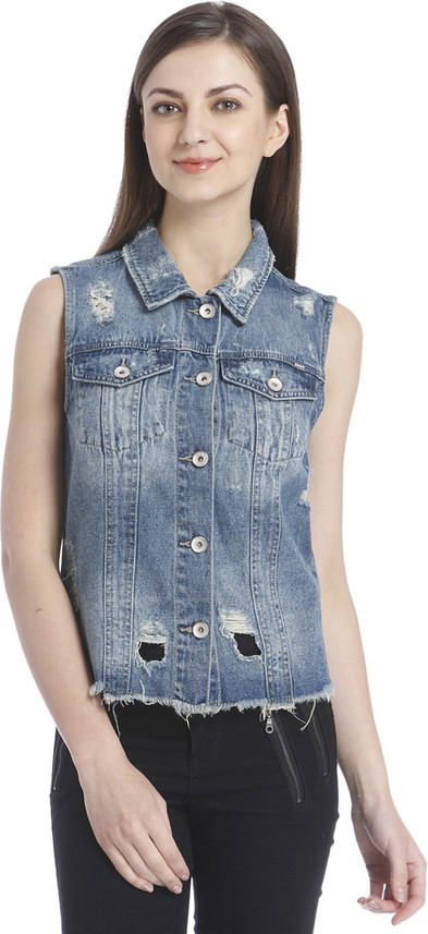 denim waistcoat womens india