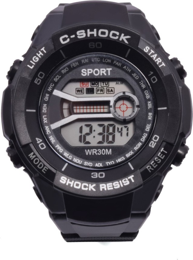 c shock digital watch