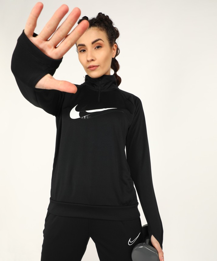 nike full sleeve solid women jacket