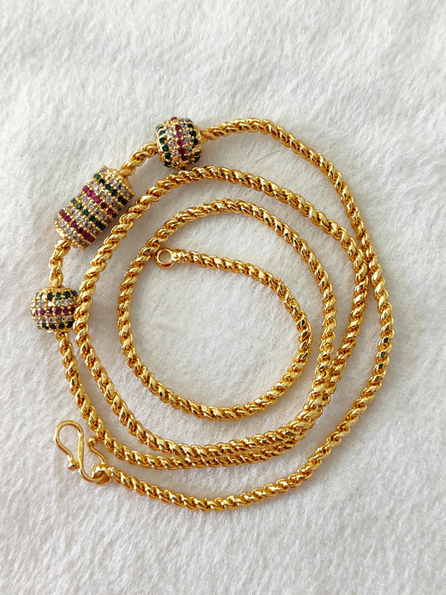 VARNIJEWELLS FANCY 3 BALLS MOP CHAIN 24 