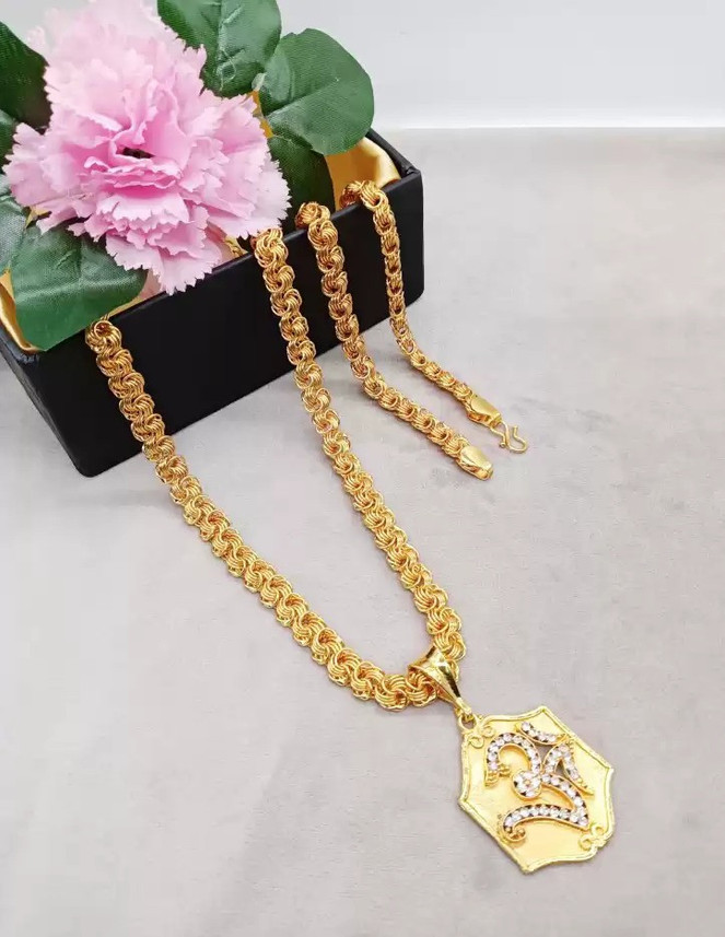 Gold-plated Alloy Pendant Set 